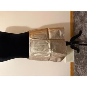 Metallic Gold Mini Skirt with Side Zipper NWT 3X